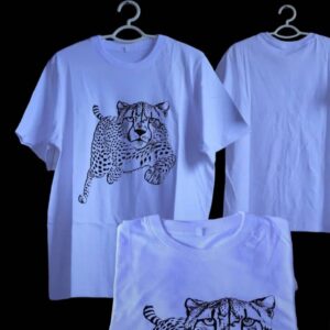 White Tshirt with Leopard